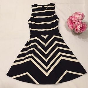 NWT Banana Republic striped back zip dress